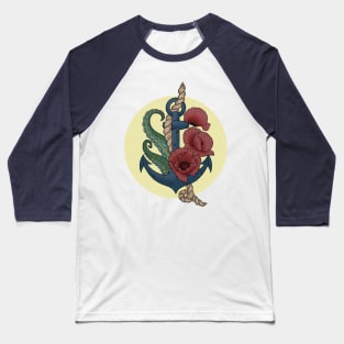 Anchor and flowers Baseball T-Shirt